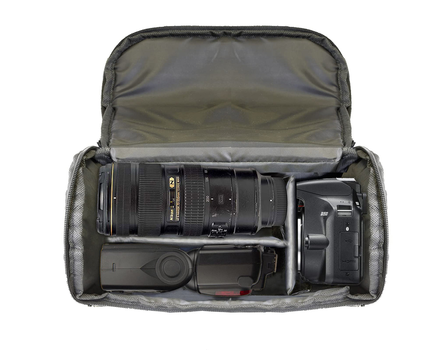 VidPro CR-350 Medium Gadget Bag for DSLR Camcorders and Video Cameras Holds 1-2 Camera Bodies and 2 additional Lenses Flashes or Other Accessories