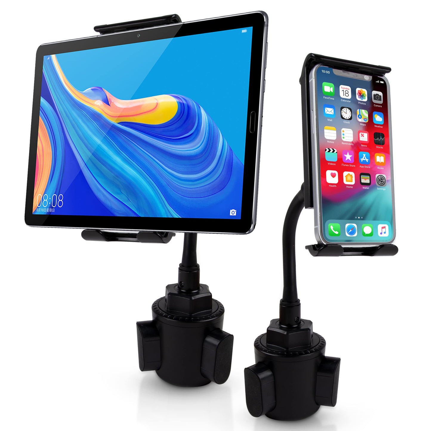Fast Track USA Car Cup Holder Phone Mount 2 in 1 Cup Holder Tablet Mount & Cup Phone Holder for Car with Adjustable Base - iPad Car Holder, Tablet Car