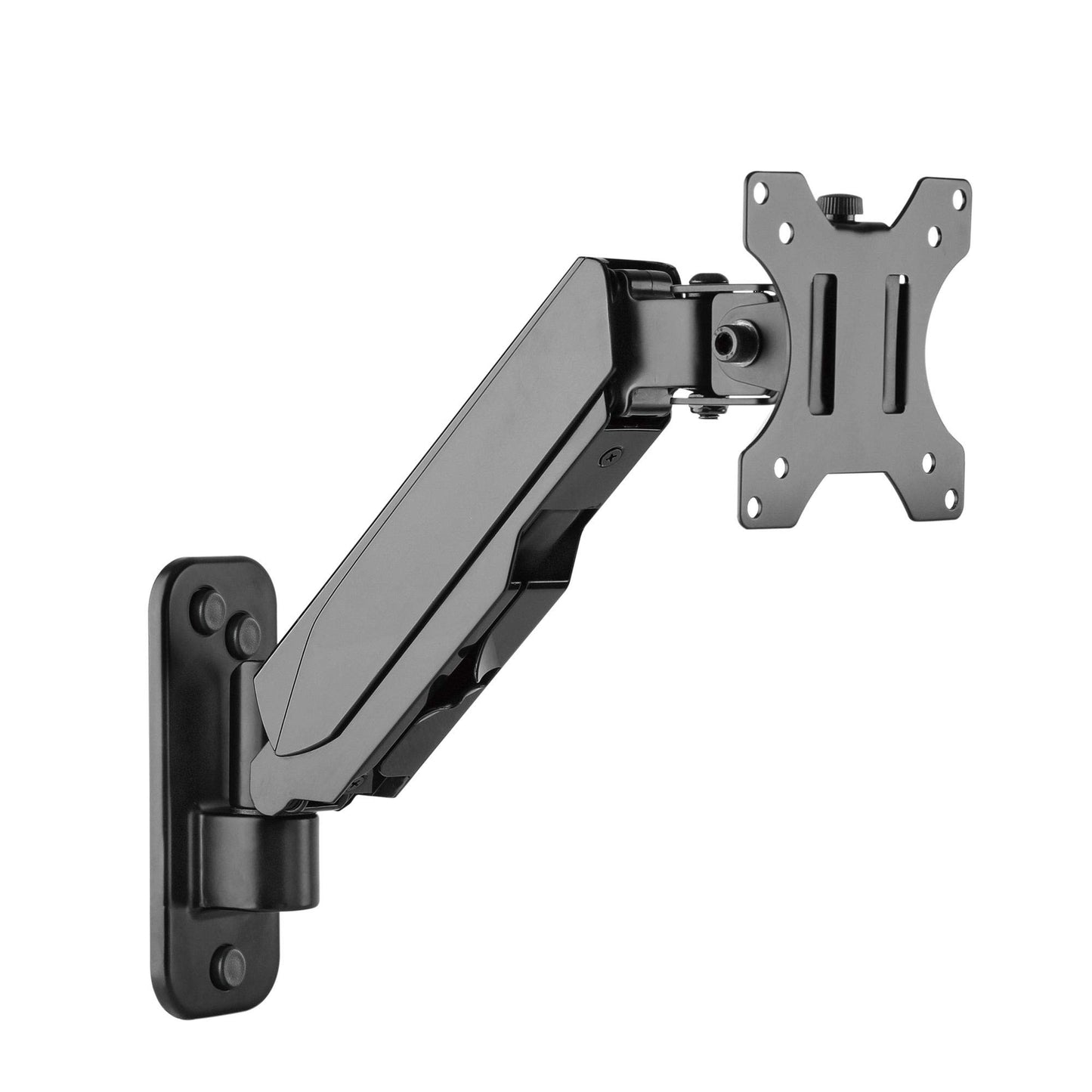 SIIG Aluminum Gas Spring Full Motion Ergonomic Single Arm Monitor Wall Mount - Heavy Duty Holds 17" to 32" Screen, up to 19.8 lbs - Single VESA