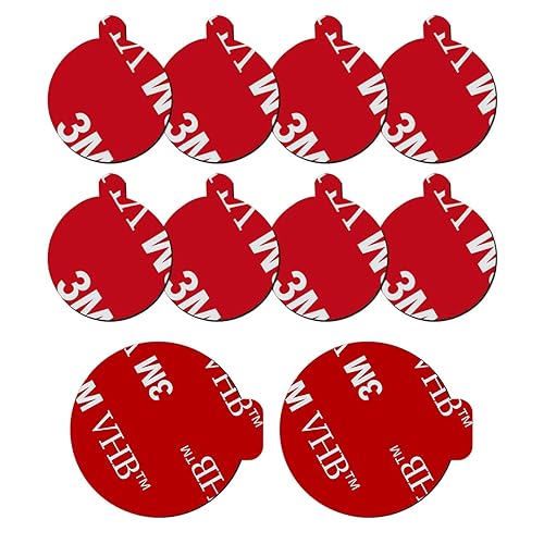volport Sticky Adhesive Replacement Compatible with Socket Mount Base, 10 Pack Sticker Pads for Car Magnetic Phone Holder and 2pcs 1.38 Inches Double