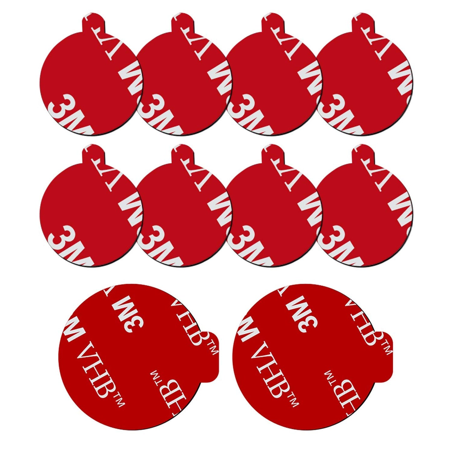 volport Sticky Adhesive Replacement Compatible with Socket Mount Base, 10 Pack Sticker Pads for Car Magnetic Phone Holder and 2pcs 1.38 Inches Double