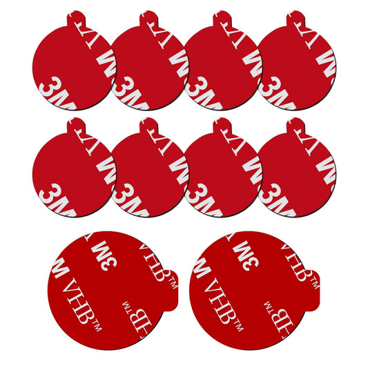 volport Sticky Adhesive Replacement Compatible with Socket Mount Base, 10 Pack Sticker Pads for Car Magnetic Phone Holder and 2pcs 1.38 Inches Double