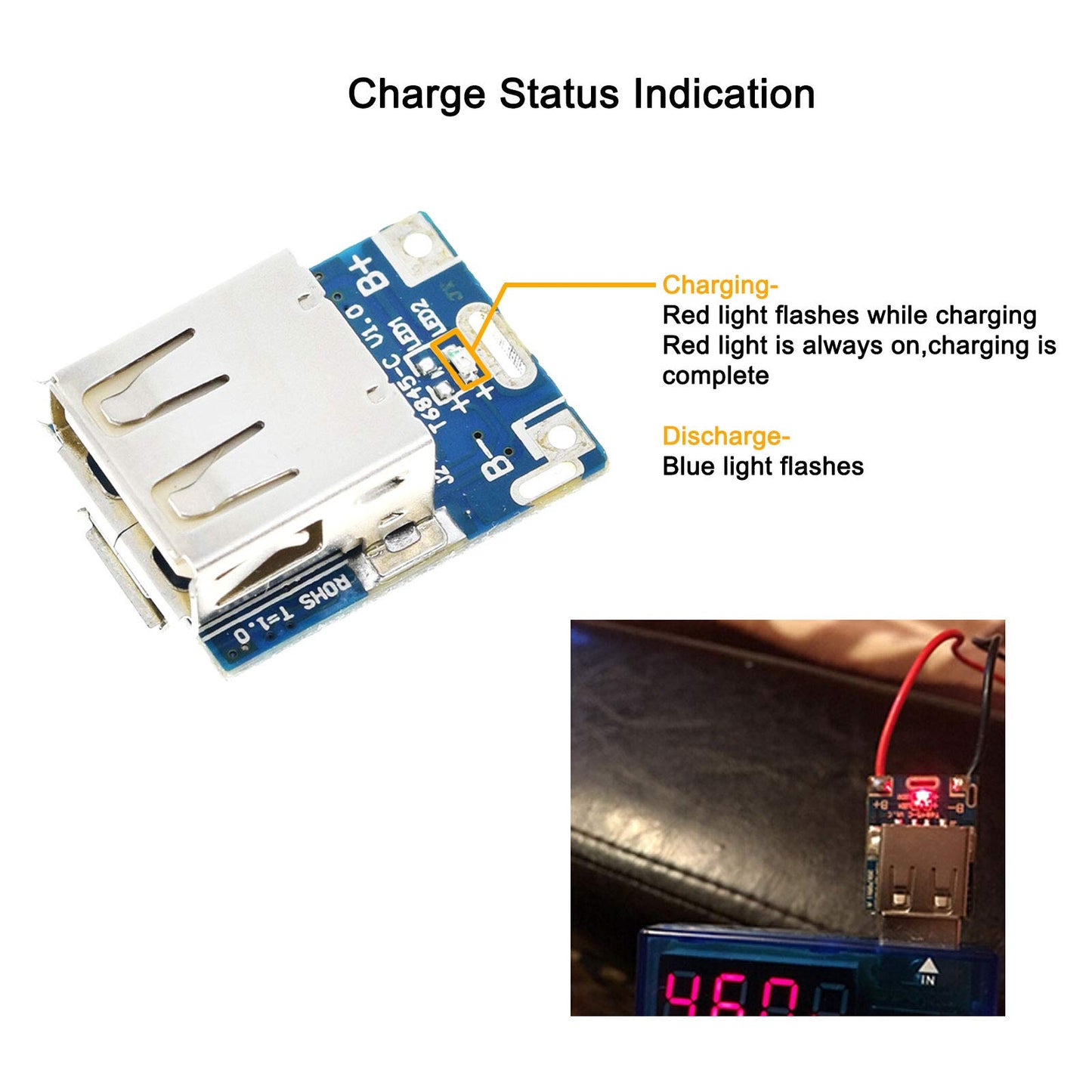 ALAMSCN 12PCS 5V 1A Boost Power Supply Module Lithium Battery Li-ion Charging Protection Board 134N3P DIY Charger LED Display USB and Micro Port