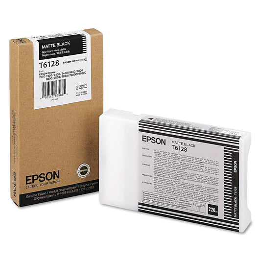 Epson T612800 220 ml Matte Black UltraChrome K3 Ink Cartridge