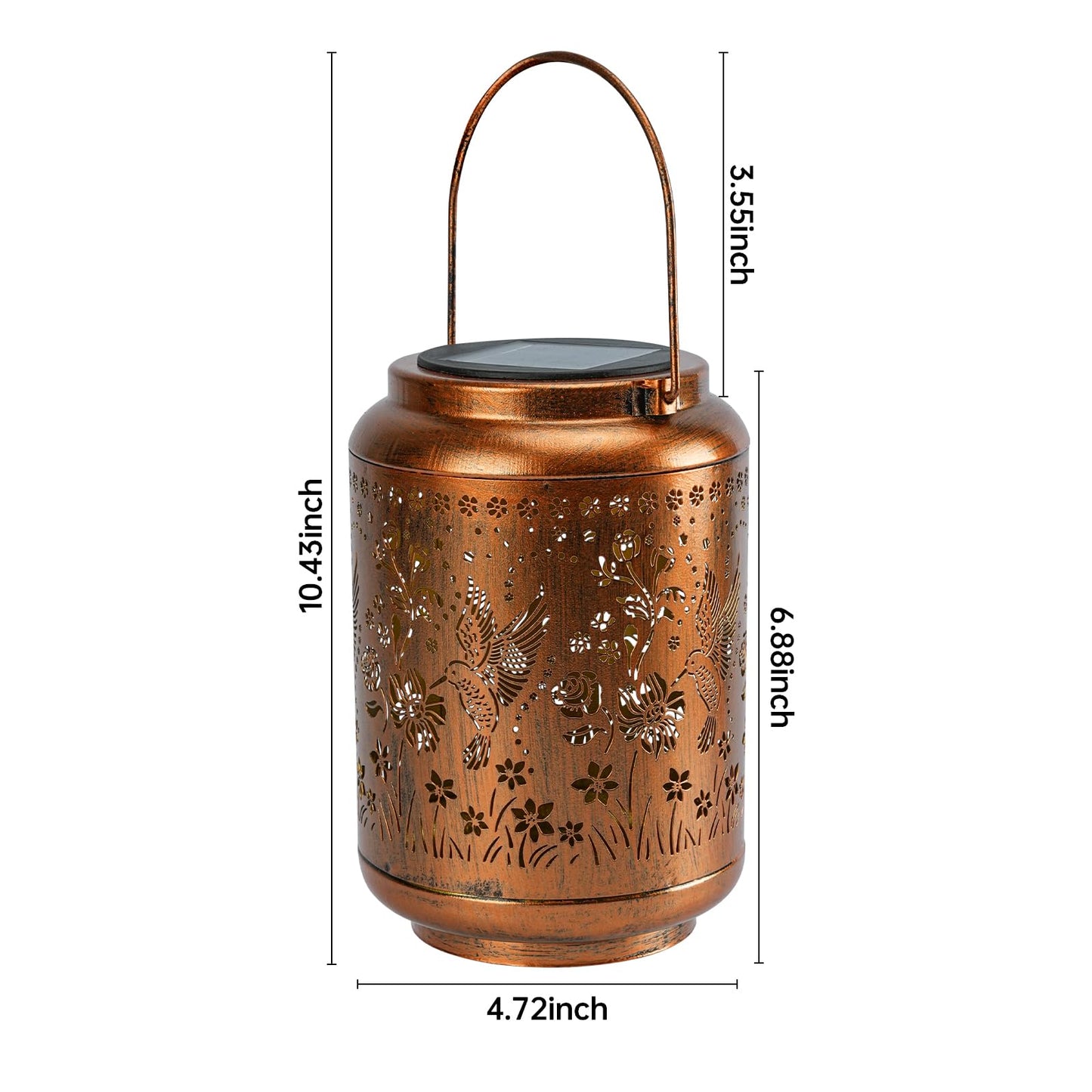Solar Outdoor Waterproof Hummingbird Garden Decorative Lights, Outdoor Hanging Solar Lanterns, Gifts for Ladies Mom Grandma, for Patio, Deck