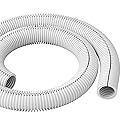 D-Line White 43in Cable Sleeve, Flexible Wire Protector Tubing, Split Electrical Conduit, Plastic PC Cable Management Tube, Cord Sheath, TV Loom