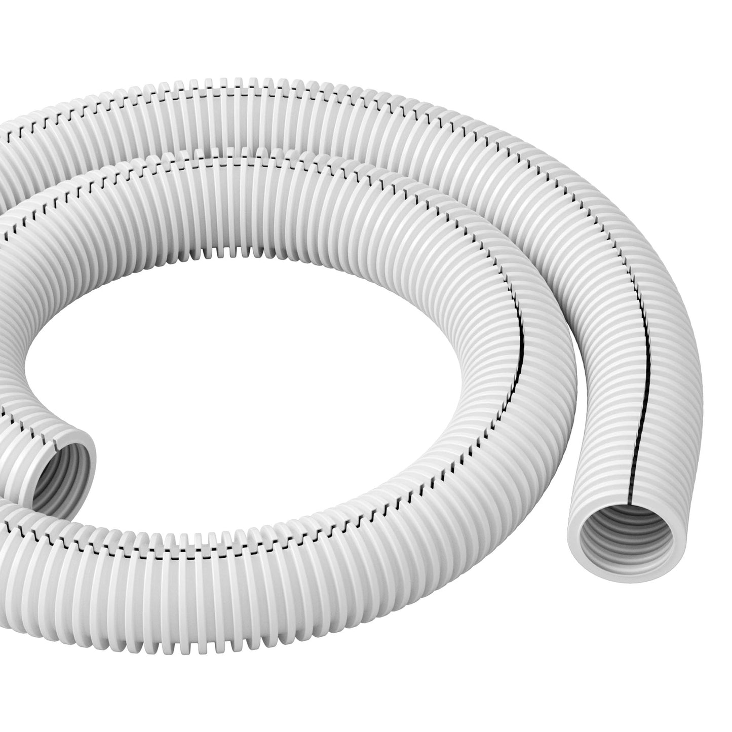 D-Line White 43in Cable Sleeve, Flexible Wire Protector Tubing, Split Electrical Conduit, Plastic PC Cable Management Tube, Cord Sheath, TV Loom
