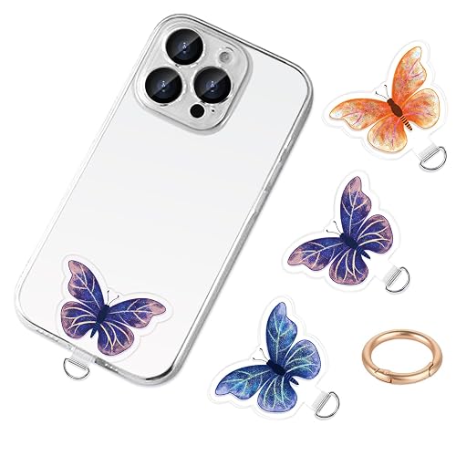 Casecond Phone Tether Tab 3 Pcs Universal Phone Lanyard Case Patch Without Adhesive with 1 Pc Spring Ring Phone Lanyard Replacement Part Pad for Cell