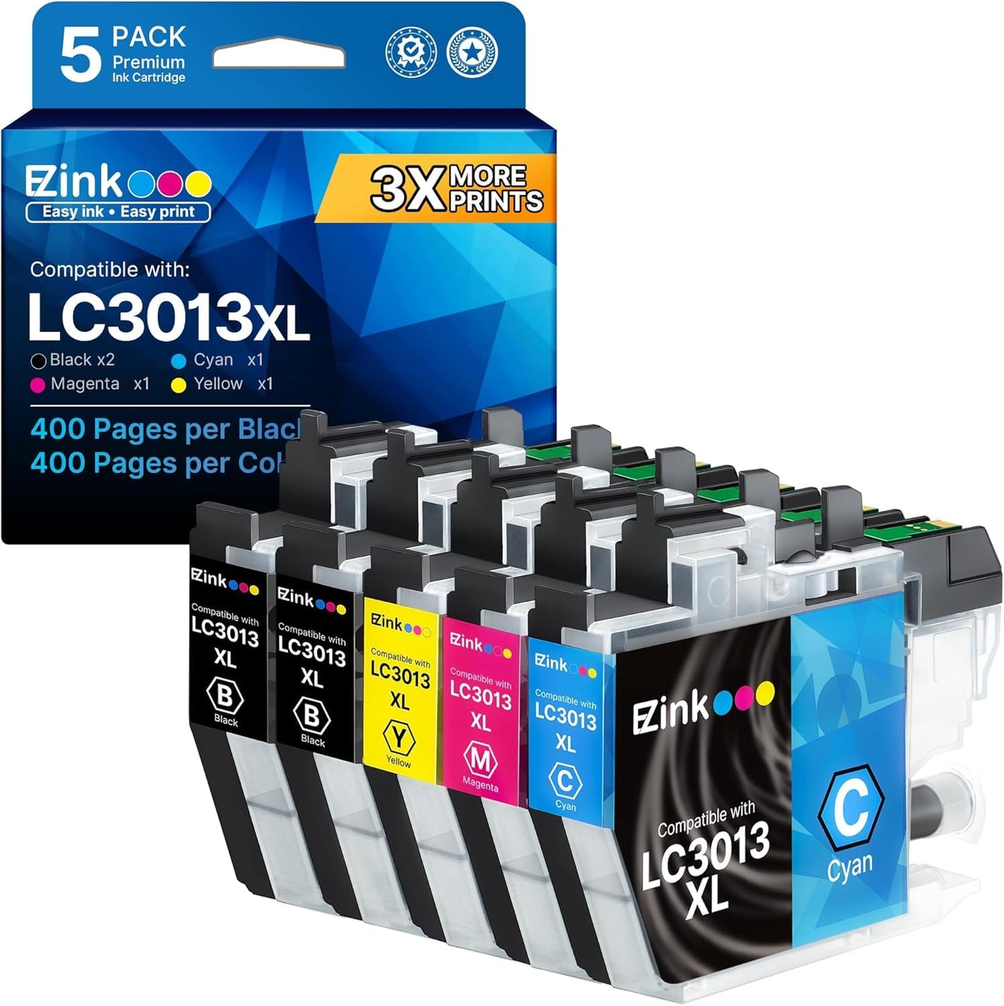 LC3013 Ink Cartridges bk/c/m/y Compatible for Brother LC3013 Ink Cartridges