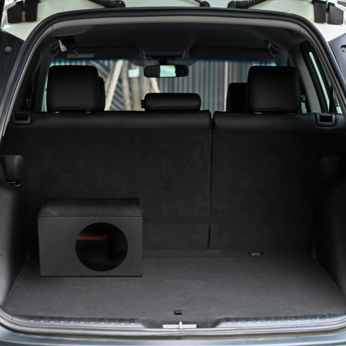 Q Power QBOMB Single 10" Tough Vented Shallow Ported Subwoofer Box, Black