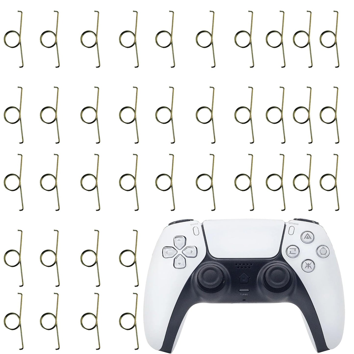 CDHKOZ 50pcs L2 R2 Trigger Button Springs Metal Replacement for PS5 Controller, With Screwdriver Open tool Repair Kts