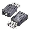 Oiyagai 2-Pack USB 2.0 A Female to Micro USB Male OTG Adapter, Data Sync & Charging Converter for Android Phones, Tablets, Raspberry Pi, Cameras, TV…