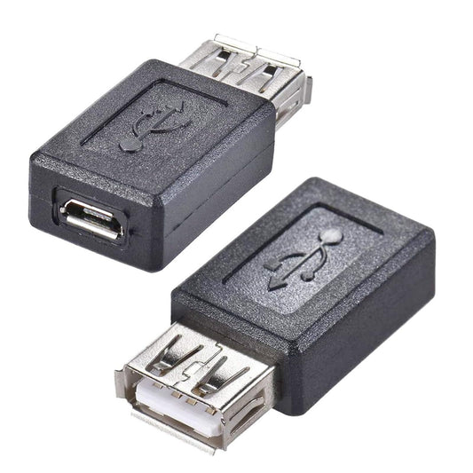 Oiyagai 2-Pack USB 2.0 A Female to Micro USB Male OTG Adapter, Data Sync & Charging Converter for Android Phones, Tablets, Raspberry Pi, Cameras, TV…