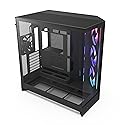 NZXT H9 Flow RGB (2025) - Large Dual-Chamber ATX Mid-Tower Airflow PC Case - Includes 1 x 420mm RGB Fan Unit & 1 x 120mm Fan - 420mm Radiator Support