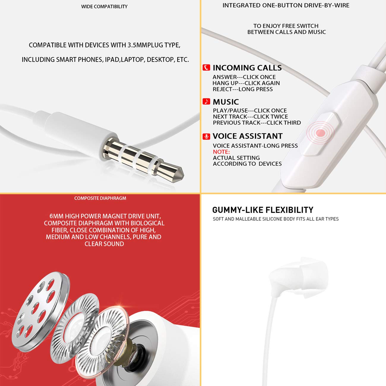 DARK WOLF 2Packs Sleep Earphone Gift Earphone Bag,Noise Isolating in-Ear Sleep Earbuds,Unique Soft Silicone Perfect for Insomnia Side Sleeper…