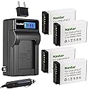 Kastar 4-Pack LP-E17H Battery and LCD AC Charger Compatible with Canon LP-E17 LPE17, 9967B02 Battery, Canon EOS T6i, T6s, T7i, T8i, M6, EOS RP