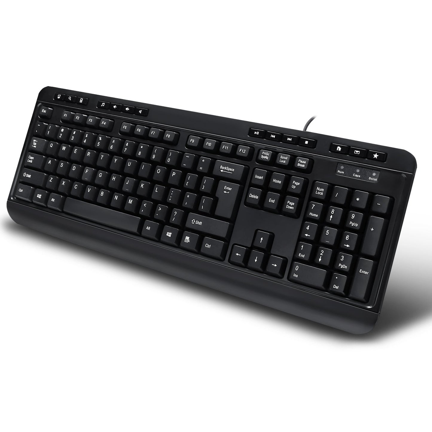 Adesso AKB-132HB Multimedia USB Keyboard with 3 Hubs, Black