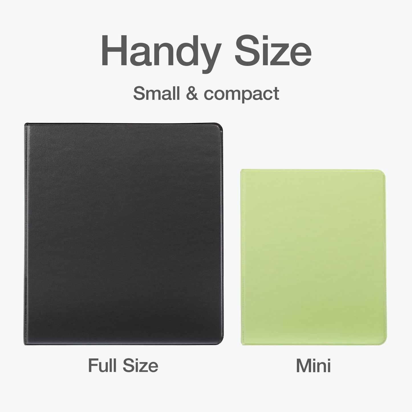 Oxford Mini View Binders, 1" Round Rings, Small Binders for School or Office, Holds A5 Size Paper, 2 Clear Pockets, PVC-Free, Non-Stick, 5.5 x 8.5