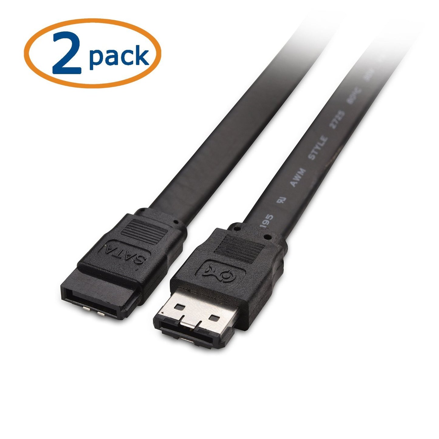 Cable Matters 2-Pack 6Gbps SATA to eSATA Cable - 3ft, eSATA to SATA Cable