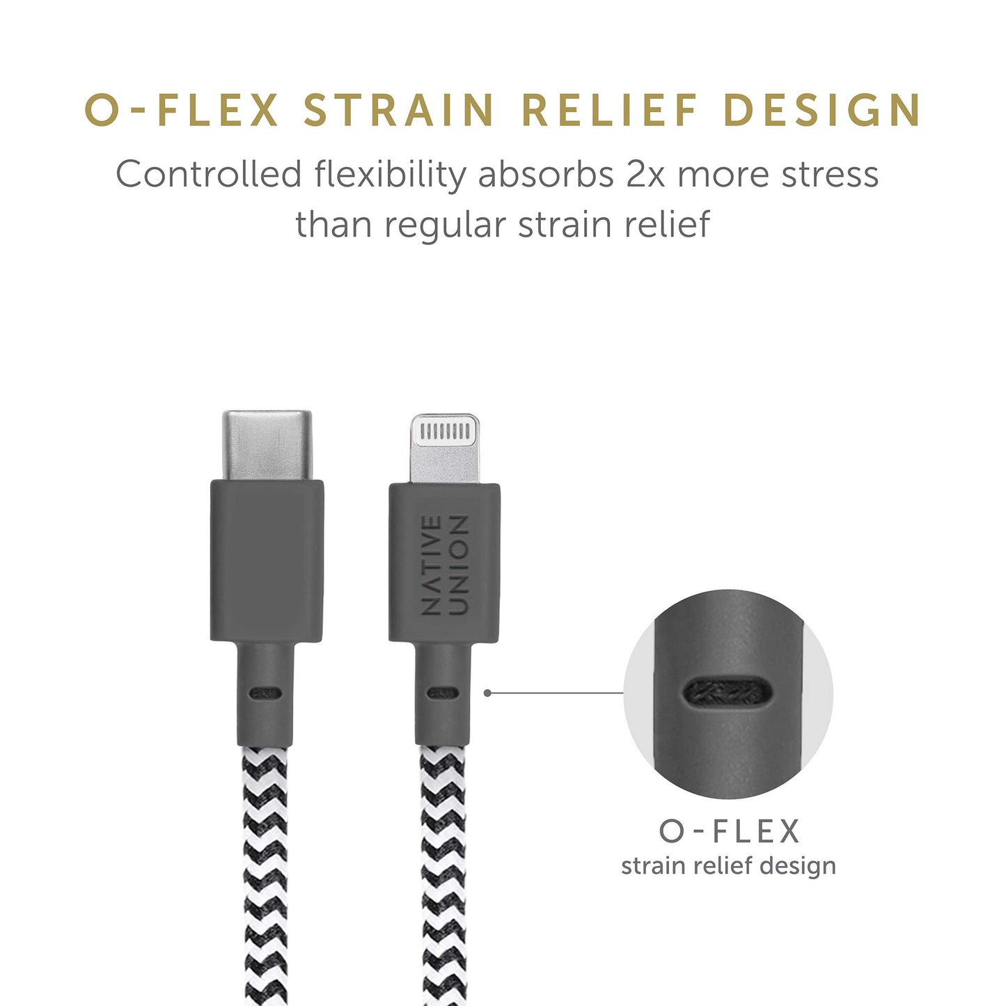 Native Union Belt Cable USB-C to Lightning - 10ft Ultra-Strong Reinforced Cable [MFi Certified] for iPhone 14, Phone 14 Plus, iPhone 14 Pro, iPhone…