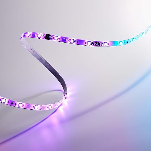 NZXT HUE 2 LED Strips Accessory - Two 250mm RGB LED Lighting Strips - Magnetic & Double-Sided Tape