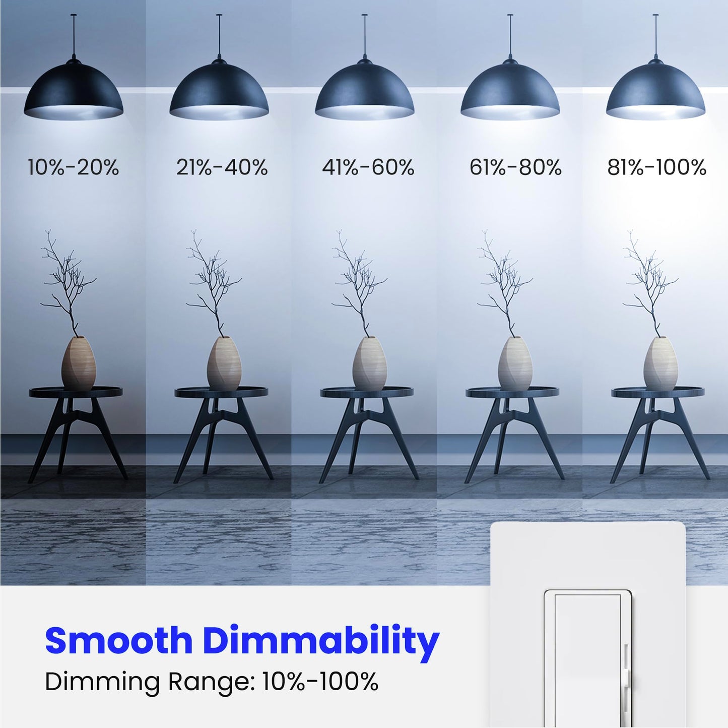 Feit Electric A19 Enhance LED Light Bulb, 75W Eq, Daylight, 4 Pack