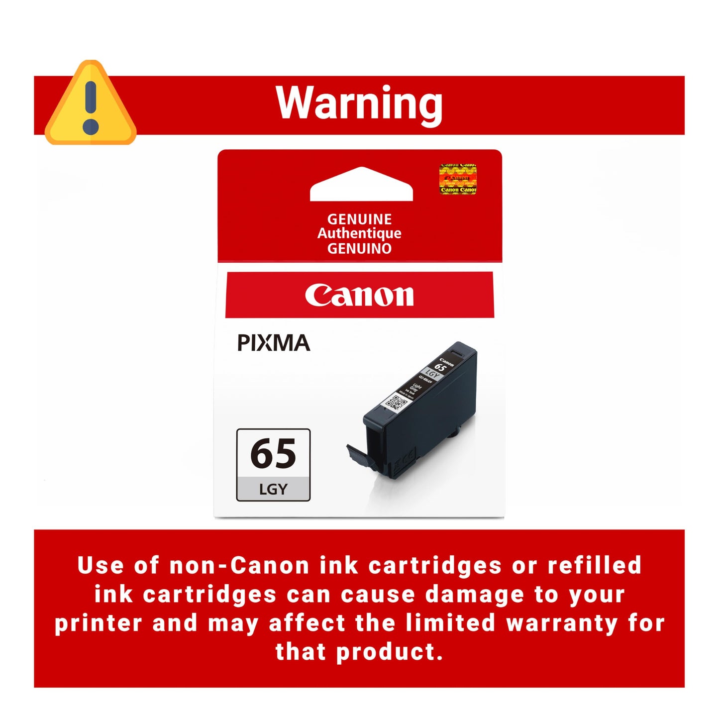 Canon CLI-65 Genuine Light Gray Ink Tank, Compatible with PIXMA PRO-200, and PIXMA PRO-200S Printers
