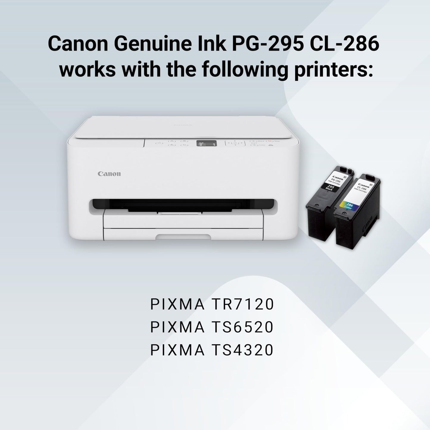 Canon PG-295 / CL-286 Genuine Ink Value Pack (2 Cartridges), Compatible with TR7120, TS6520, TS4320