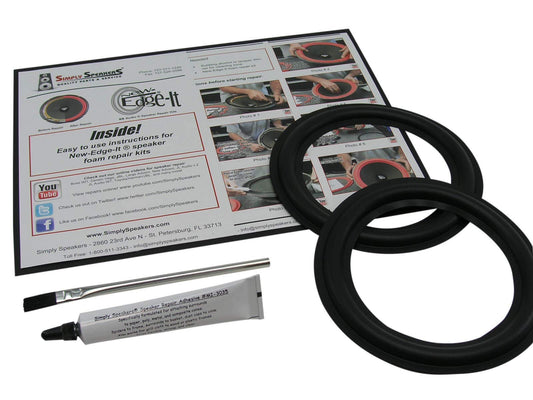 B & W Rubber Edge 6 Inch Speaker Repair Kit RSK-6 (Pair)