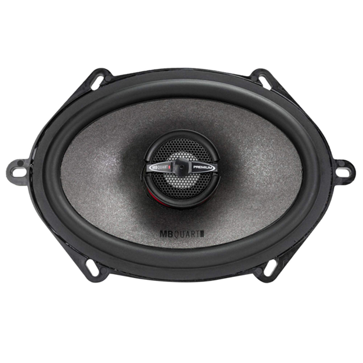 MB Quart PK1-168 Premium Car Speakers (Black, Pair) - 5x7-6x8 Inch Coaxial Speaker System, 220 Watt, 2-Way Car Audio, 4 OHMS (Grills Not Included)