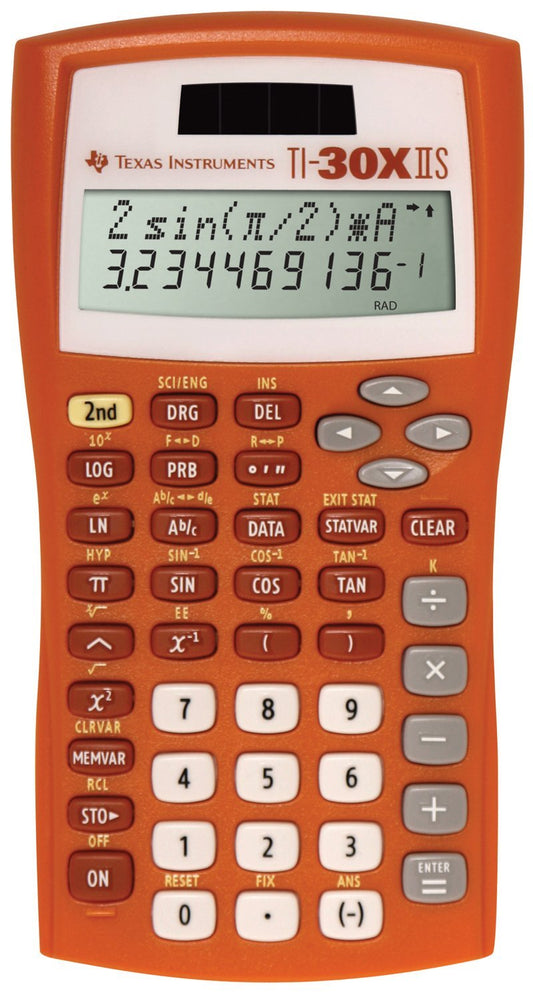 Texas Instruments TI-30X IIS 2-Line Scientific Calculator, Orange