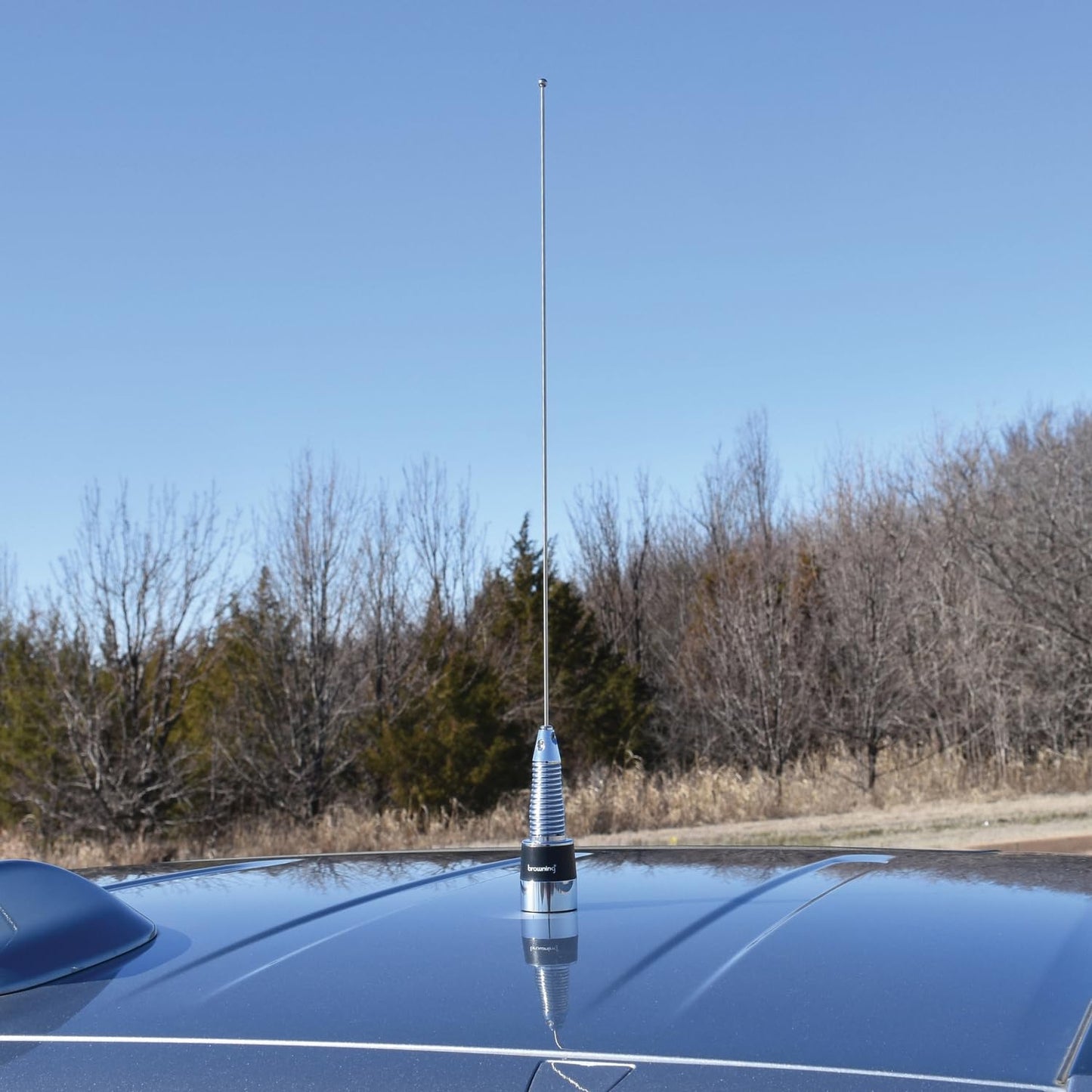 BROWNING 136MHz-174MHz VHF Unity Gain Land Mobile NMO Antenna, Stainless Steel (BR-167-S)