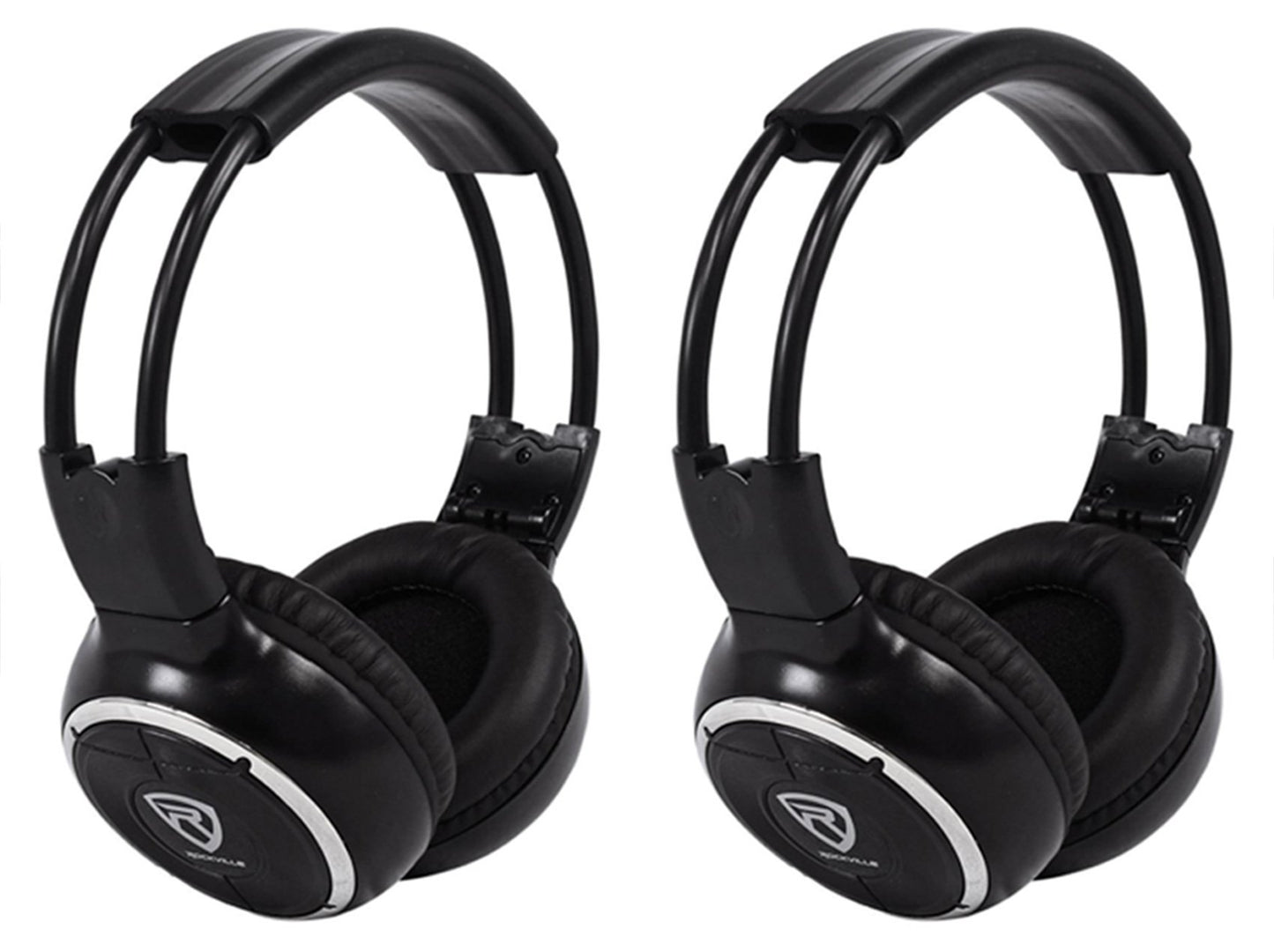Rockville RFH3 Wireless Infrared Car Headphones, Universal Fit for Any Car Monitor, Adjustable Design, 2-Piece