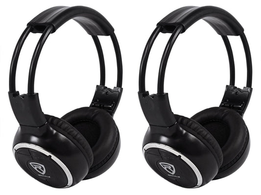 Rockville RFH3 Wireless Infrared Car Headphones, Universal Fit for Any Car Monitor, Adjustable Design, 2-Piece