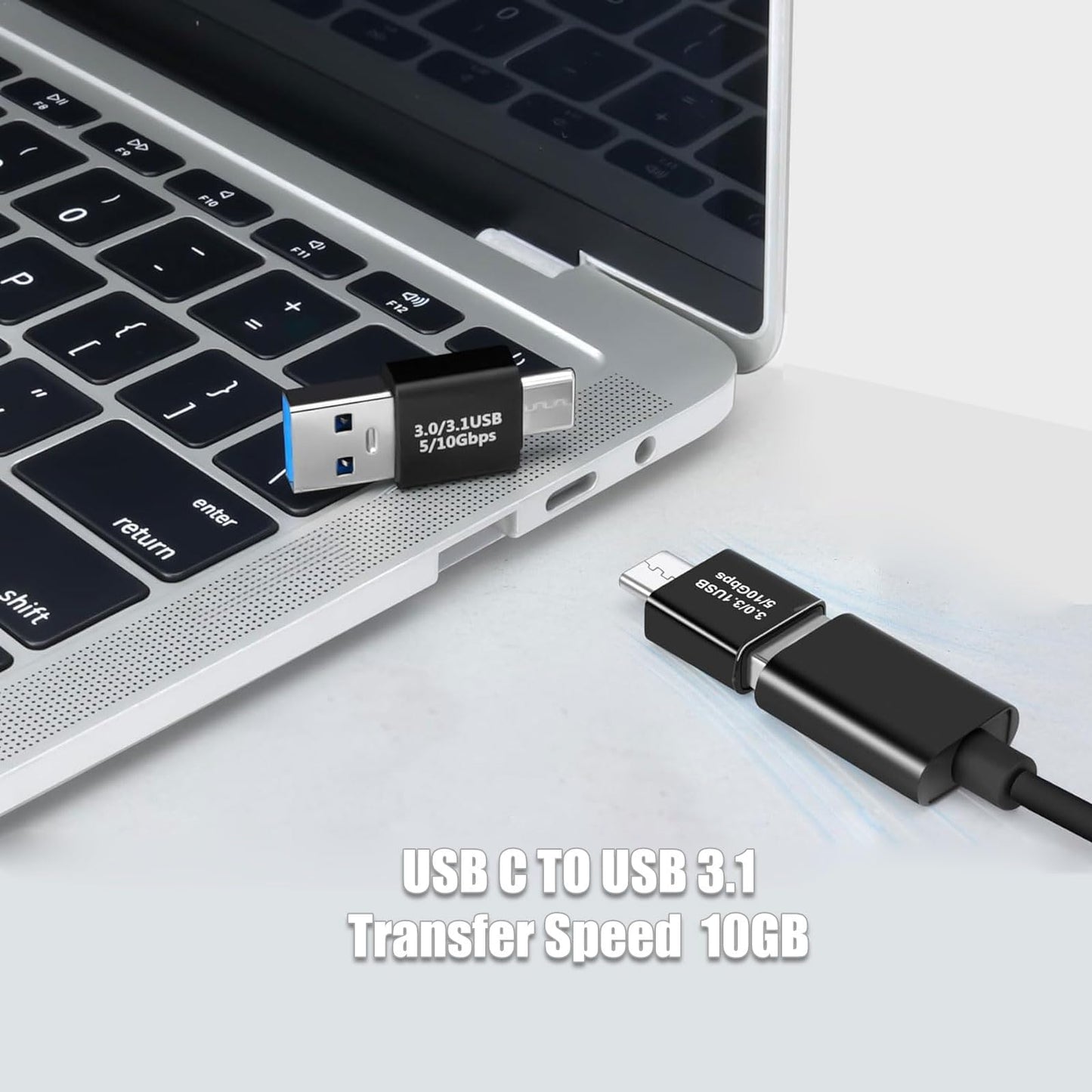 Pastall 𝟒𝐏𝐚𝐜𝐤 𝐔𝐩𝐠𝐫𝐚𝐝𝐞𝐝 USB 3.1 Male to USB C Male Adapter ，USBc/Typec Male to USB Male Converter, Compatible with Mobile Phones/Computers/Notebook…