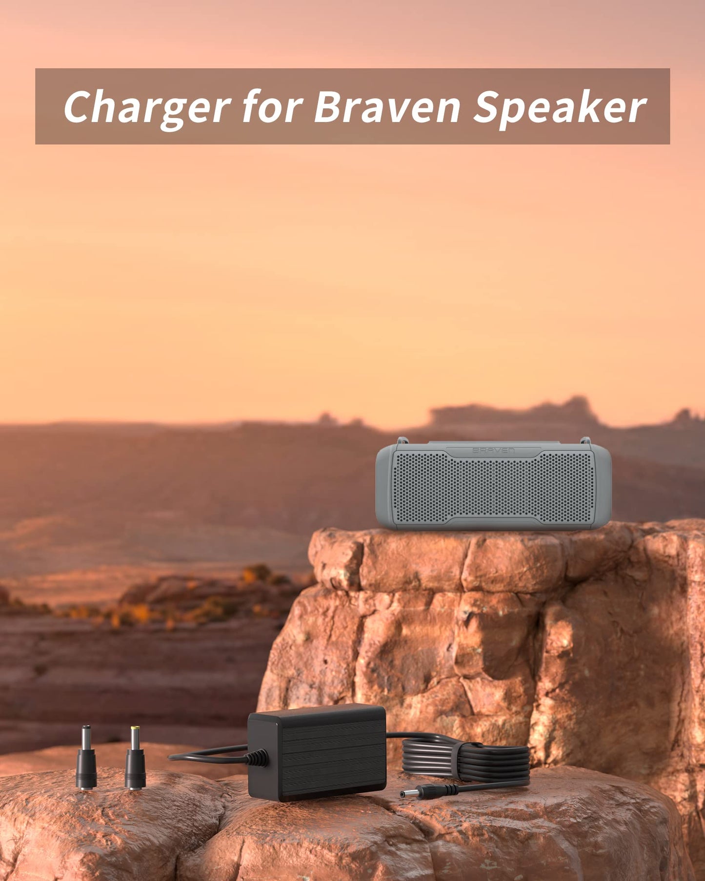 WUKUR 12V Charger Compatible with Braven Bluetooth Speaker BRV-X, BRVX, BRVXGWB, BRVXBBB, BRV-HD Power Cord