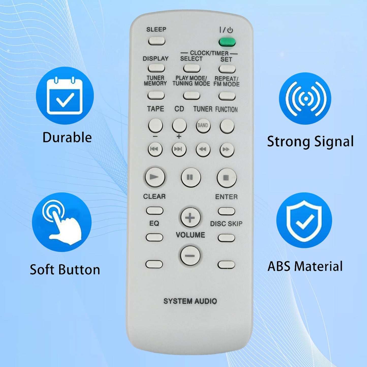Replacement Remote Control for Sony RM-SC50 MHC-RG295 HCD-RG295 MHC-GX470 HCD-GX470 MHC-GX570 HCD-GX570 Micro Hi-Fi Component System