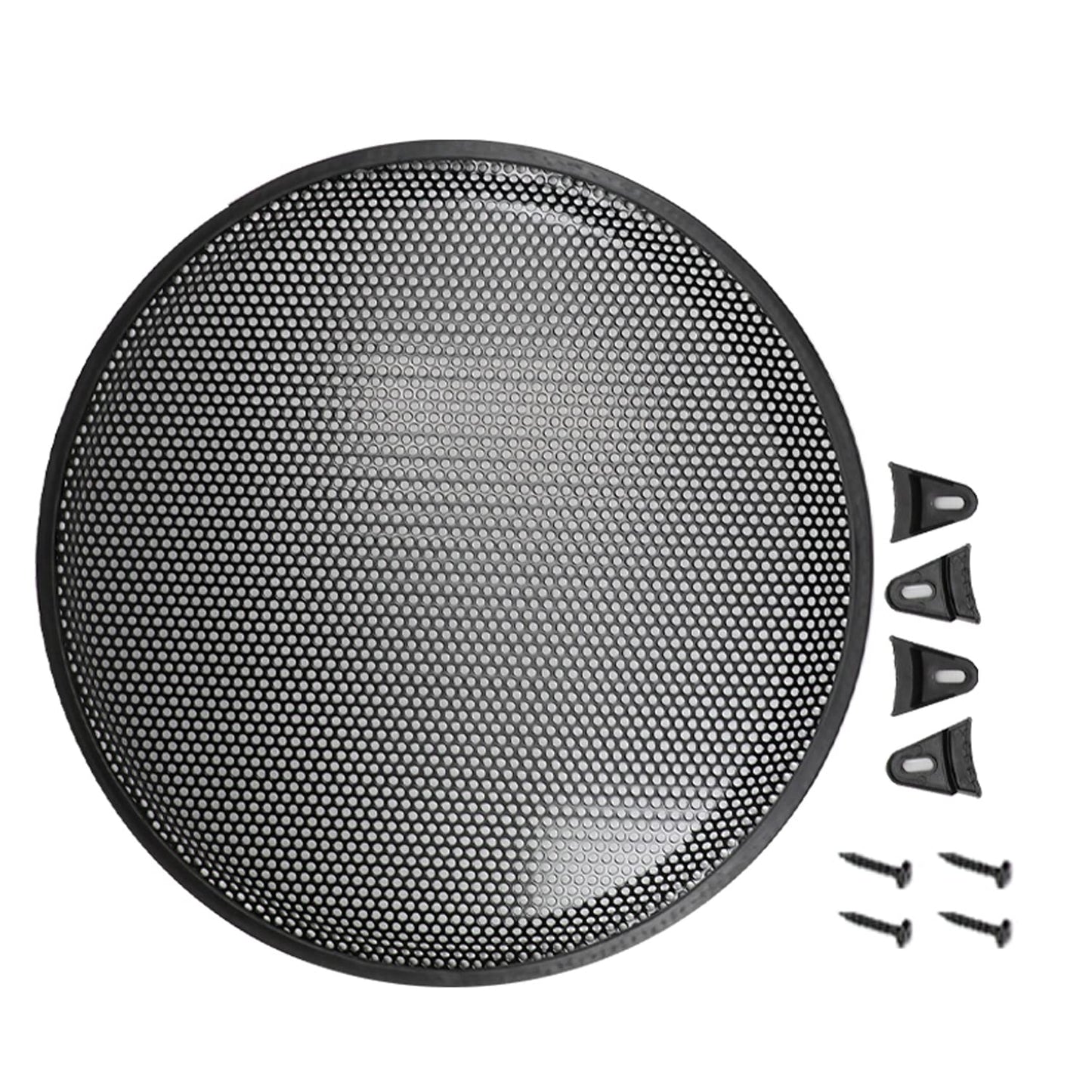 Fielect 2Pcs 15 inch Speaker Grill Cover Car Audio Speaker SubWoofer Grill Speaker Covers Waffle Grill Cover Guard Protector Grille Black