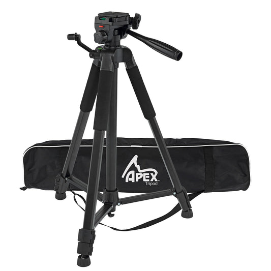 Creative Mark Apex Tripod for Camera - Lightweight Aluminum Camera Tripod Stand with 360° Pan, 90° Forward Backward & Side Tilt, Adjustable Height