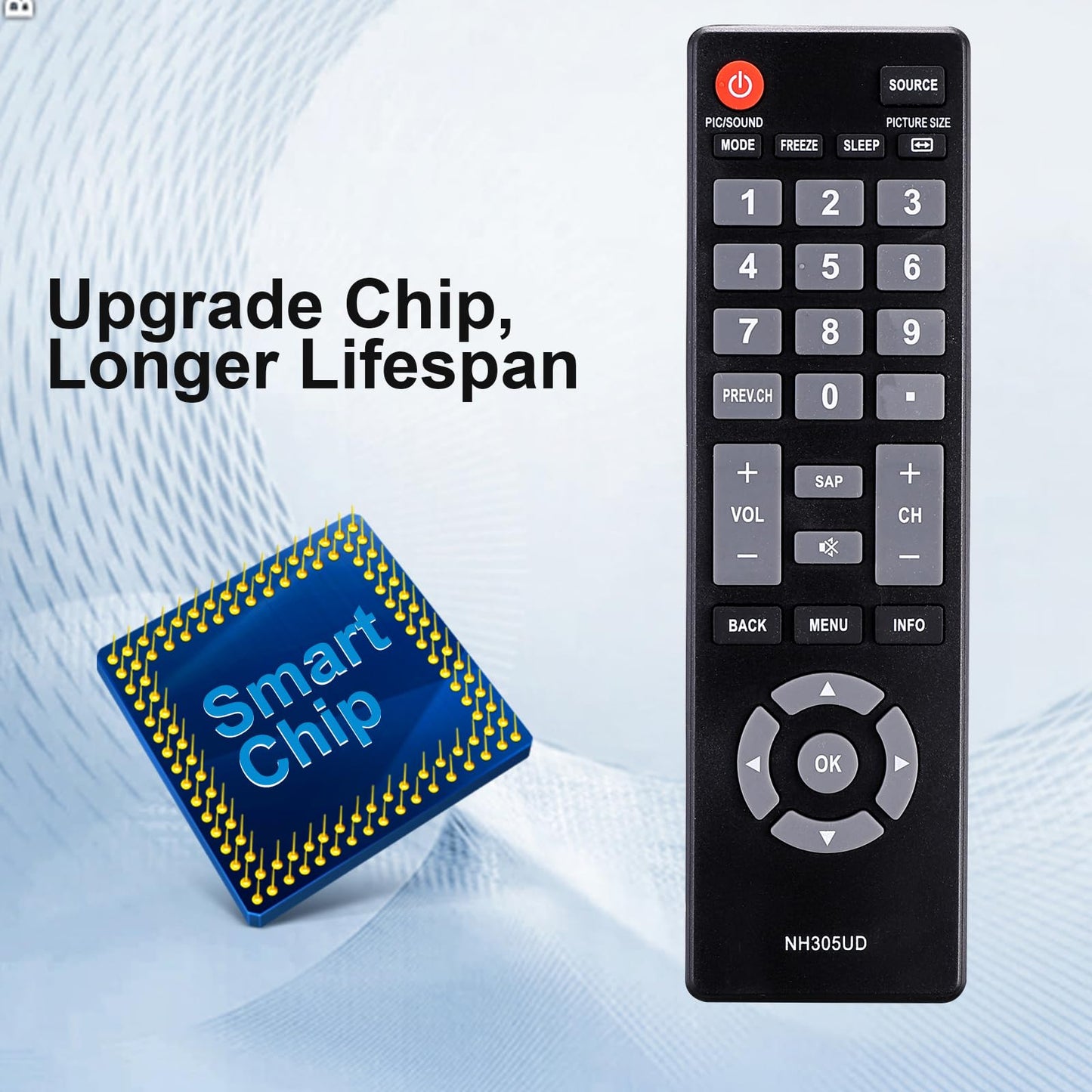 NH305UD Universal Remote Control Replacement for Emerson LCD HDTV TV