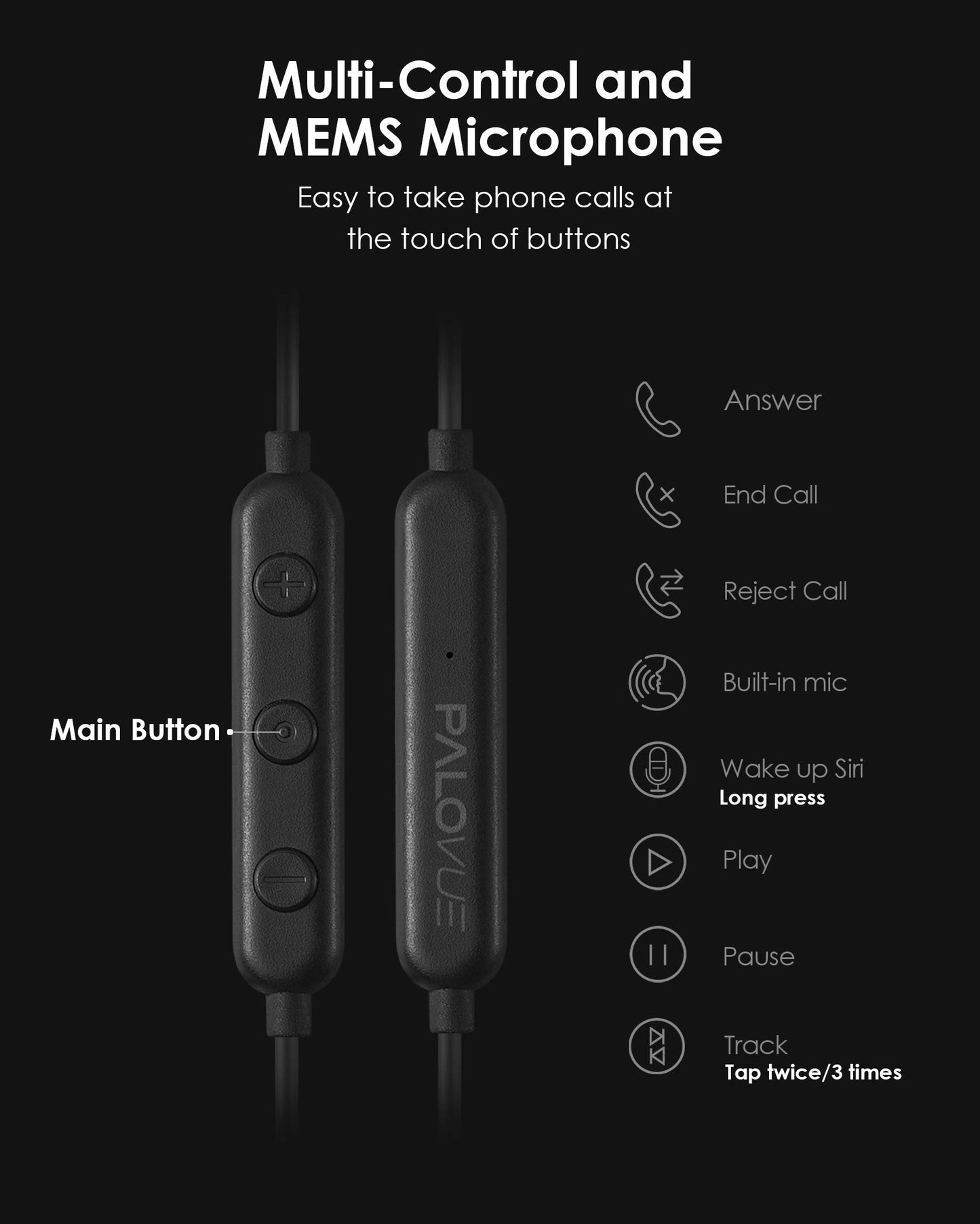 PALOVUE Lightning Headphones Earbuds Earphones with Microphone Controller MFi Certified Noise Isolation Compatible iPhone 14 13 12 11 Pro Max iPhone…