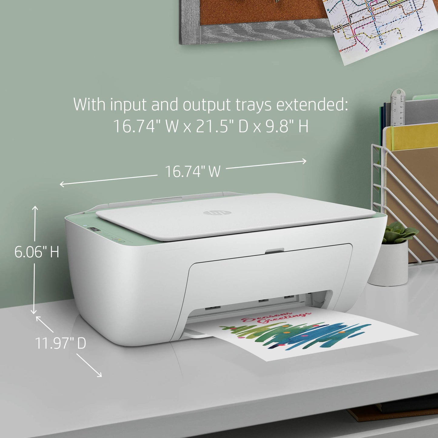 HP DeskJet 2724 Wireless All-in-One Printer, Mobile Print, Scan & Copy, Includes 4 Months of Ink Delivered, Compatible with Alexa (7HC64A)