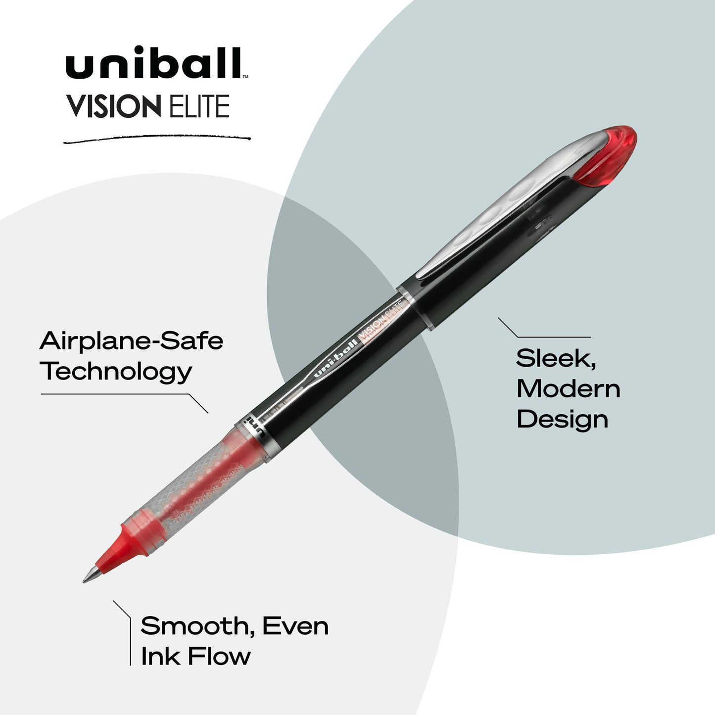 uniball Vision Elite Rollerball Pens, Micro Point (0.5mm), Assorted Colors, 8 Pack