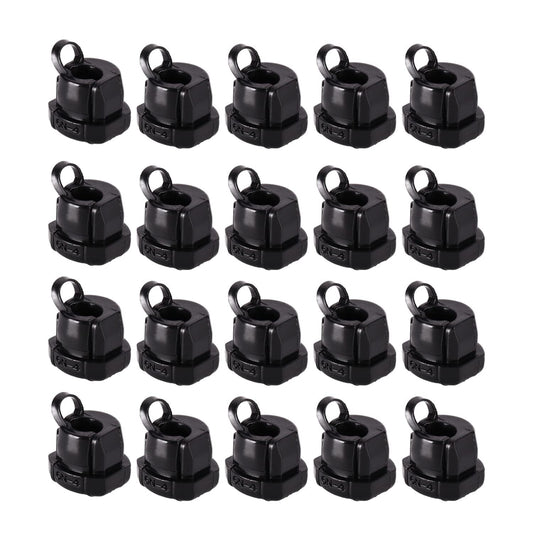 Fielect 60Pcs Round Cable Wire Strain Relief Bush Grommet 6N-4 Strain Relief Bushing Electric Cable Protection Cord Buckle