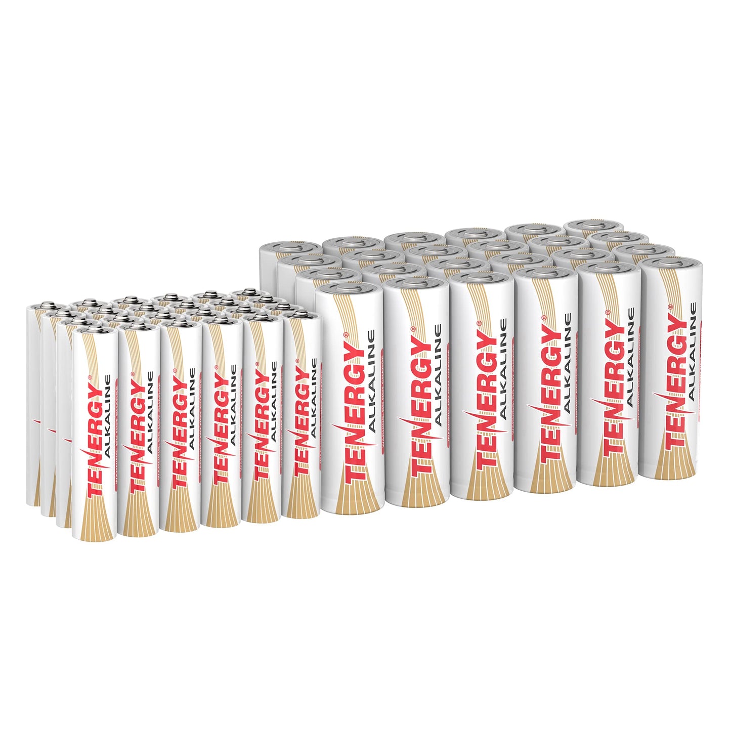 Tenergy 24 Pack AA and 24 Pack AAA 1.5V Alkaline Batteries, High Performance AA/AAA Non-Rechargeable Battery for Clocks, Remotes, Toys & Electronic…