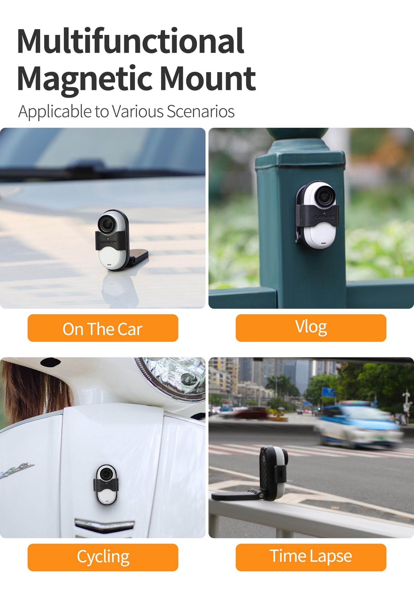 AILENICE Multifunctional Magnetic Mount for Insta360 GO 3S / GO 3 Hand Free Neck Mount with Lanyard