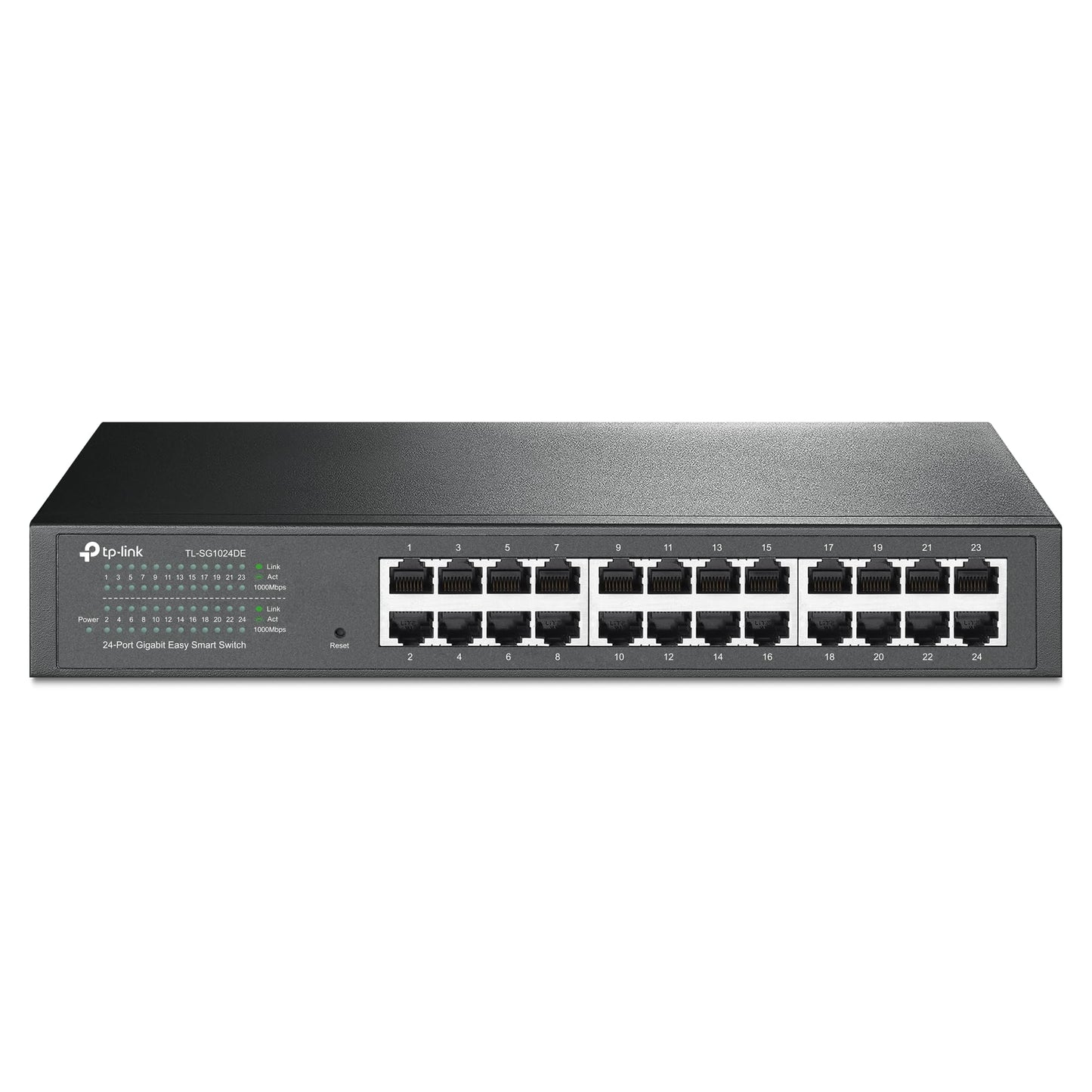 TP-Link 24 Port Gigabit Switch Easy Smart Managed Plug & Play Desktop/Rackmount Sturdy Metal w/ Shielded Ports Support QoS, Vlan, IGMP & LAG