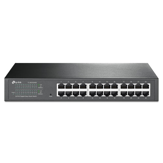 TP-Link 24 Port Gigabit Switch Easy Smart Managed Plug & Play Desktop/Rackmount Sturdy Metal w/ Shielded Ports Support QoS, Vlan, IGMP & LAG