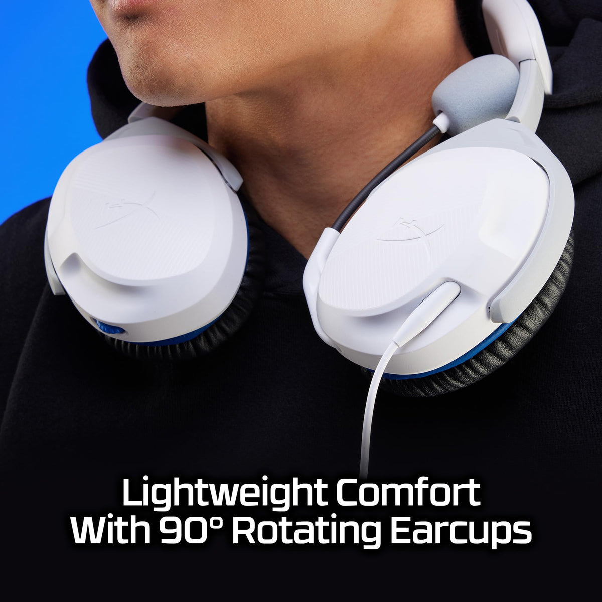 HyperX Cloud Stinger 2 - Gaming Headset for PlayStation, Signature Comfort, Adjustable Headband, Wired, White