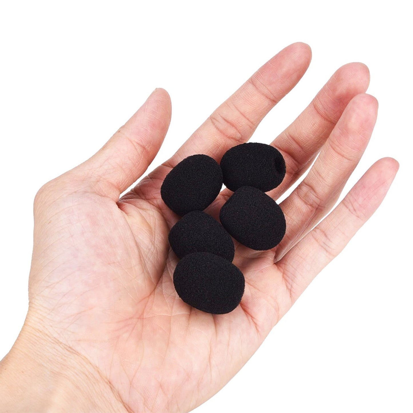 Eboot 15 Pack Mini Microphone Covers Foam Windscreen Lapel Headset Mic Foam Cover Protection for Small Lapel and Lavalier Microphones (Black)